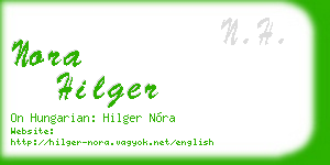 nora hilger business card
