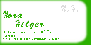 nora hilger business card